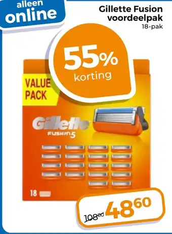 Trekpleister Gillette Fusion voordeelpak aanbieding