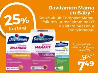 Trekpleister Davitamon Mama en Baby aanbieding