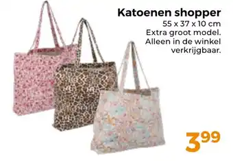 Trekpleister Katoenen shopper aanbieding
