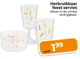 Trekpleister Herbruikbaar feest servies aanbieding