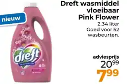 Trekpleister Dreft wasmiddel vloeibaar Pink Flower aanbieding