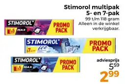 Trekpleister Stimorol multipak 5 en 7 pak aanbieding