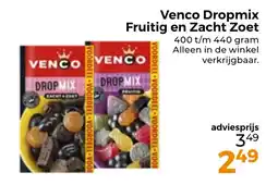 Trekpleister Venco Dropmix Fruitig en Zacht Zoet aanbieding
