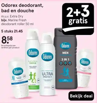 Etos Odorex deodorant, bad en douche aanbieding
