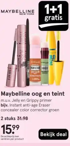 Etos Maybelline oog en teint aanbieding