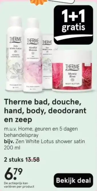 Etos Therme bad, douche, hand, body, deodorant en zeep aanbieding