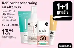 Etos Naïf zonbescherming en aftersun aanbieding