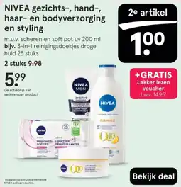 Etos NIVEA gezichts, hand, haar en bodyverzorging en styling aanbieding