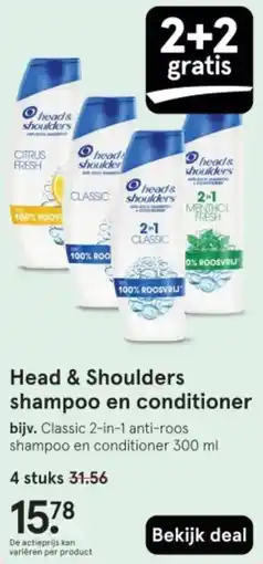 Etos Head & Shoulders shampoo en conditioner aanbieding