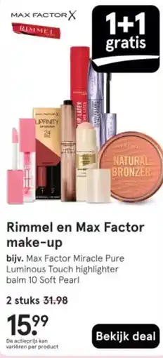 Etos Rimmel en Max Factor make up aanbieding