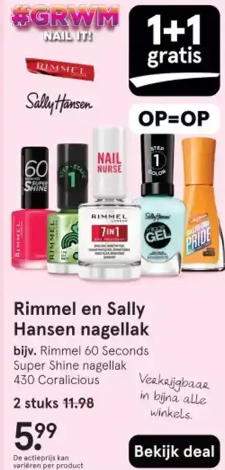 Etos Rimmel en Sally Hansen nagellak aanbieding