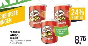 Bidfood Pringles Chips Original 24% Korting 40g aanbieding