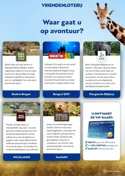 Vriendenloterij Waar gaat u op avontuur? aanbieding