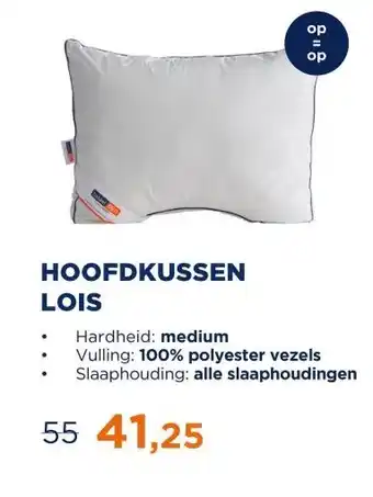 TotaalBED Hoofdkussen Lois | polyester vezels | aanbieding
