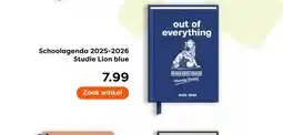 The Read Shop Schoolagenda 2025-2026 Studie Lion blue aanbieding
