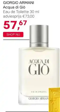Pour Vous GIORGIO ARMANI Acqua di Giò Eau de Toilette 30 ml adviesprijs €73,00 aanbieding