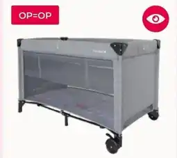 Prenatal Campingbed Sinne Grey Melee Voorzien van wieltjes met een rem, een kruipluik en een bodemverhoger. aanbieding