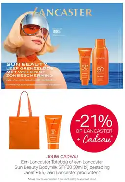 Pour Vous -21% OP LANCASTER + Cadeau aanbieding