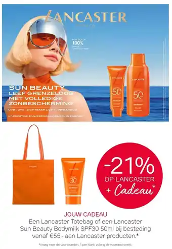 Pour Vous -21% OP LANCASTER + Cadeau aanbieding