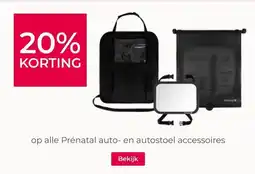 Prenatal 20% KORTING op alle Prénatal auto- en autostoel accessoires aanbieding
