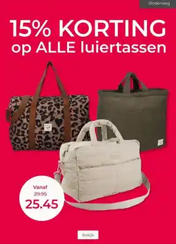 Prenatal 15% KORTING op ALLE luiertassen aanbieding