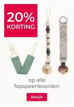 Prenatal 20% KORTING op alle fopspeenkoorden aanbieding