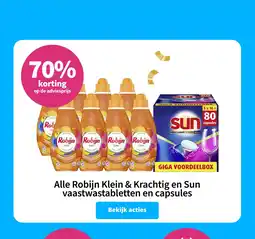 Plein.nl Alle Robijn Klein & Krachtig en Sun vaastwastabletten en capsules aanbieding