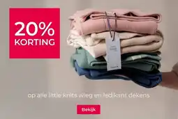 Prenatal 20% KORTING op alle little knits wieg en ledikant dekens aanbieding