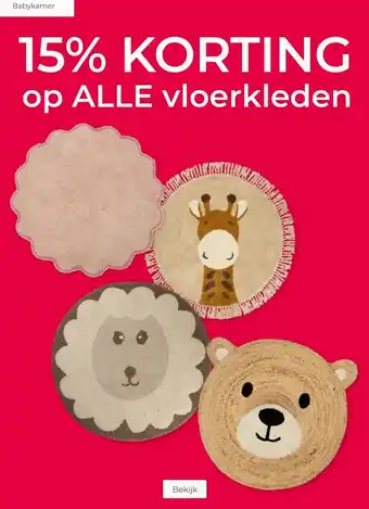 Prenatal 15% KORTING op ALLE vloerkleden aanbieding