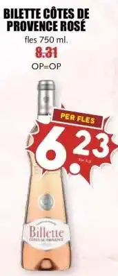 MCD Supermarkt BILETTE CÔTES DE PROVENCE ROSÉ aanbieding