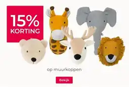 Prenatal 15% KORTING op muurkoppen aanbieding