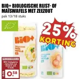 MCD Supermarkt BIO+BIOLOGISCHE RIJST-OF MAÏSWAFELS MET ZEEZOUT aanbieding