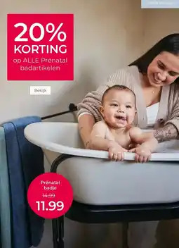 Prenatal 20% KORTING op ALLE Prénatal badartikelen aanbieding
