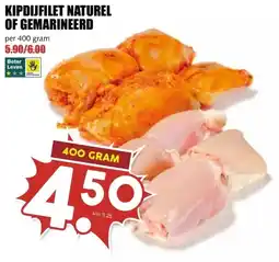 MCD Supermarkt KIPDIJFILET NATUREL OF GEMARINEERD aanbieding