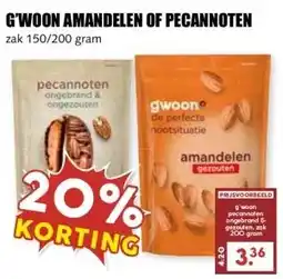 MCD Supermarkt GWOON AMANDELEN OF PECANNOTEN aanbieding