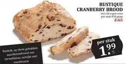 MCD Supermarkt RUSTIQUE CRANBERRY BROOD aanbieding