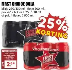 MCD Supermarkt FIRST CHOICE COLA aanbieding
