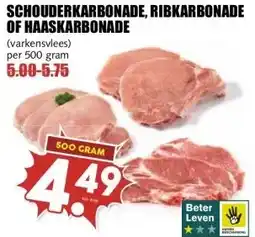 MCD Supermarkt SCHOUDERKARBONADE, RIBKARBONADE OF HAASKARBONADE aanbieding