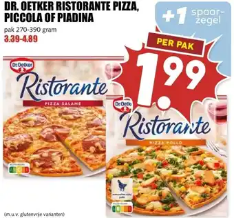 MCD Supermarkt DR. OETKER RISTORANTE PIZZA, PICCOLA OF PIADINA aanbieding