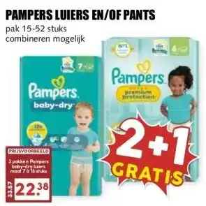 MCD Supermarkt PAMPERS LUIERS EN/OF PANTS aanbieding