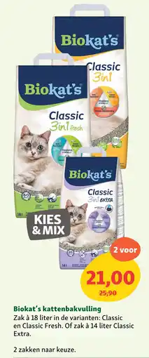 Maxi Zoo Biokat's kattenbakvulling aanbieding
