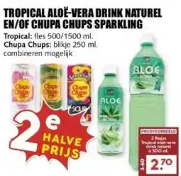 MCD Supermarkt TROPICAL ALOË-VERA DRINK NATUREL EN/OF CHUPA CHUPS SPARKLING aanbieding