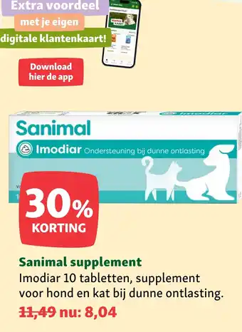 Maxi Zoo Sanimal supplement aanbieding