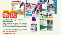 Maxi Zoo Frontline en Frontpro vlooien- en tekenmiddelen aanbieding
