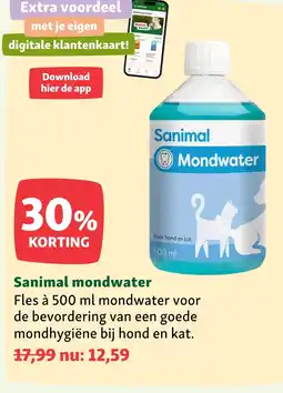 Maxi Zoo Sanimal mondwater aanbieding