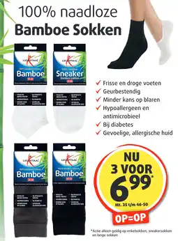 Lucovitaal 100% naadloze Bamboe Sokken aanbieding