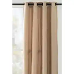 Leen Bakker Gordijn Mila - lichtbruin - 140x280 cm (1 stuk) aanbieding