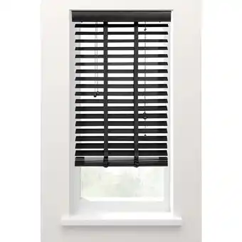 Leen Bakker Fenstr jaloezie hout 50 mm zwart - 60x130 cm aanbieding