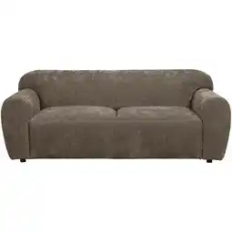 Leen Bakker Bank Bibi 3-zits - stof Glory - mokka aanbieding