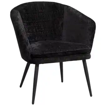 Leen Bakker Fauteuil Cloe - stof - zwart aanbieding